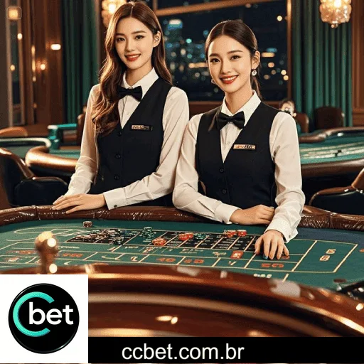 Imagem mostrando o cassino ao vivo da CBET com dealers reais conduzindo jogos de mesa